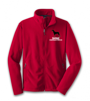 Unisex-Fleece-Jacket-Red